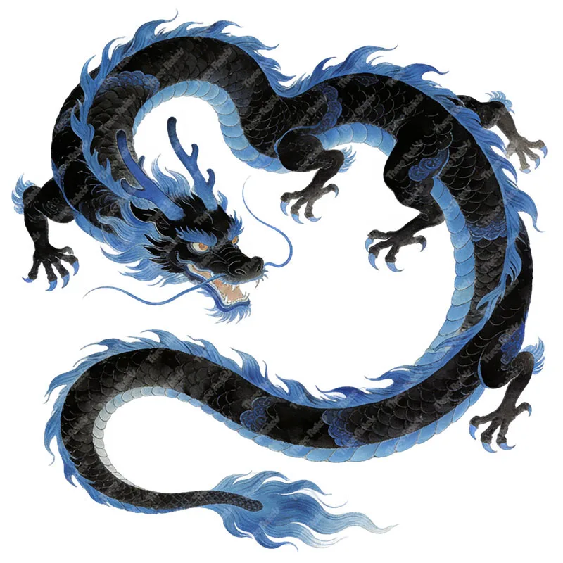 Three Ratels CEE227  Majestic black dragon art wall stickers for home decoration car decals