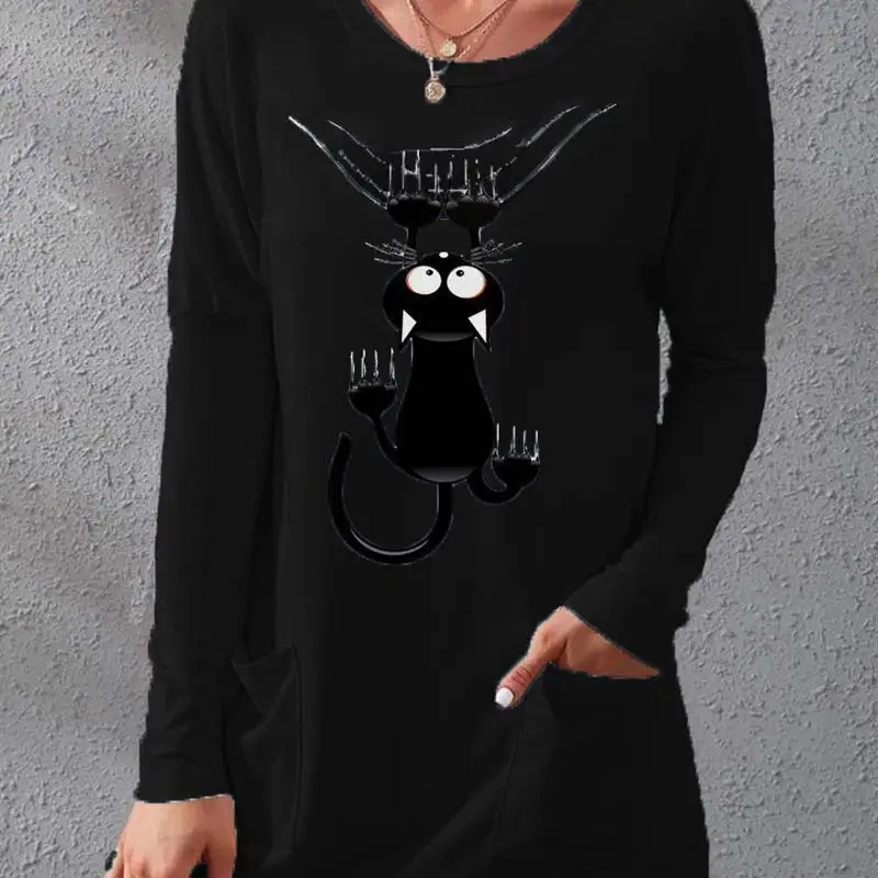 Taille ample Princ Sle longue Sve t-shirt et jupe ensemble tenue décontracté pour femmes tissu Polyester jupe trapèze Ci Walk