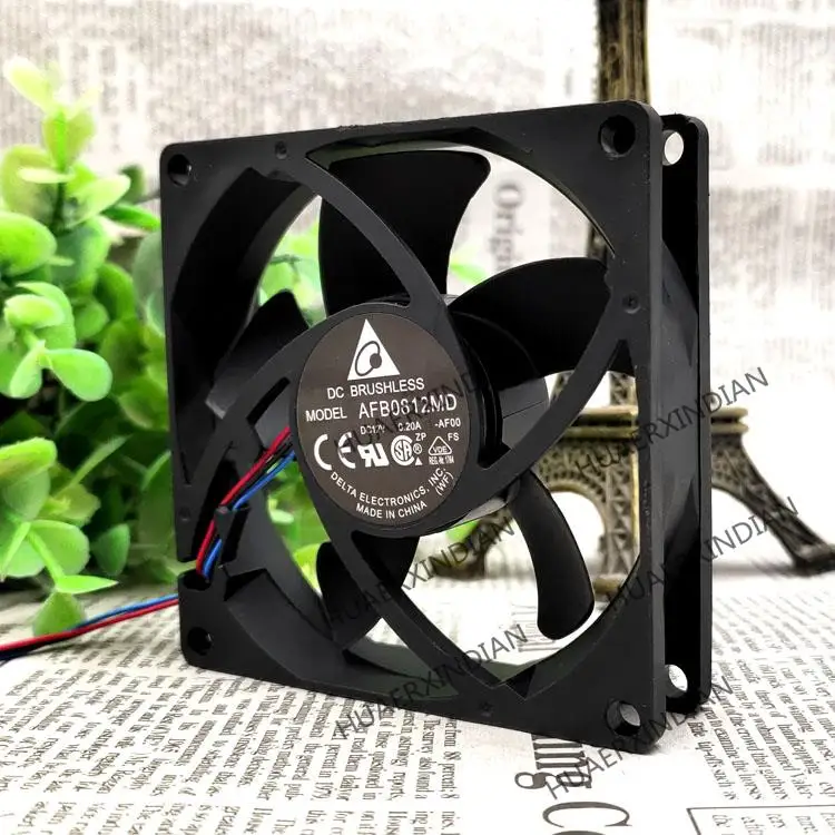 New AFB0812MD  8020 DC 12V 0.20A   CPU  8CM Cooling Fan Assembly Kit