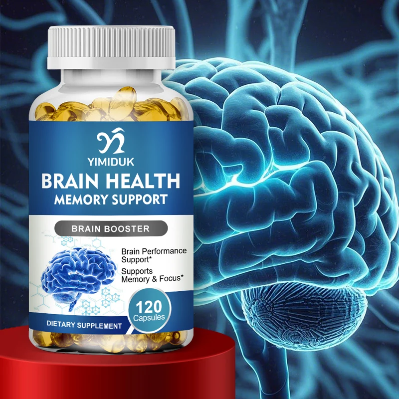 

Brain Booster Supplement Capsules For Focus, Memory, Clarity, Energy, Cognitive Function Nootropic with DMAE, Brain Health