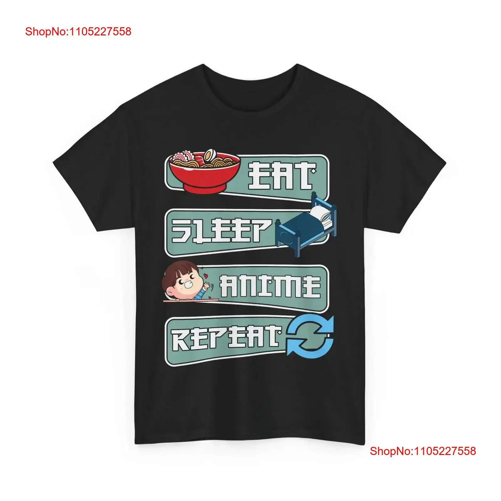 Eat Sleep Anime Repeat T Shirt Lover Japanese Inspired Fashion vintage Washed Stylish graphic designer clothes streetwear