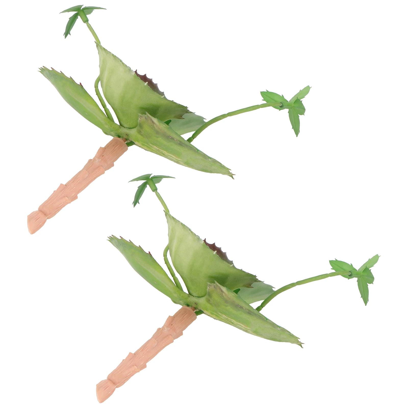 

2PCS Artificial Succulent Plants Lifelike Bonsai Decor Faux Potted Plant Home Office Desktop Bookshelf Window Adornment Green