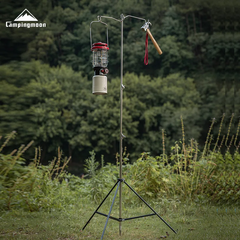 CAMPINGMOON D-240 Outdoor Lamp Bracket Portable Lighting Holder with Three Level Adjustment Includes Tripod D-243