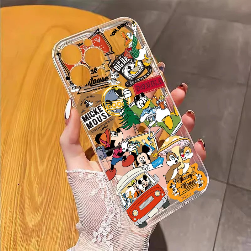 Disney Mickey Mouses Donald Duck для Samsung A55 54 53 52 51 35 33 32 31 25 24 23 15 14 12 05 04 Прозрачный космический чехол для телефона