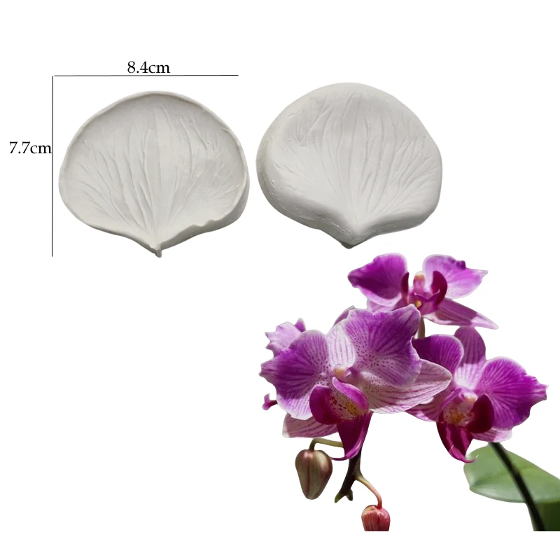 Phalaenopsis Orchid Sugar Flower Silicone Mould Butterfly Orchid Petal Flower Fondant Sugarcraft Clay Sugar Cake DecoratingM2900