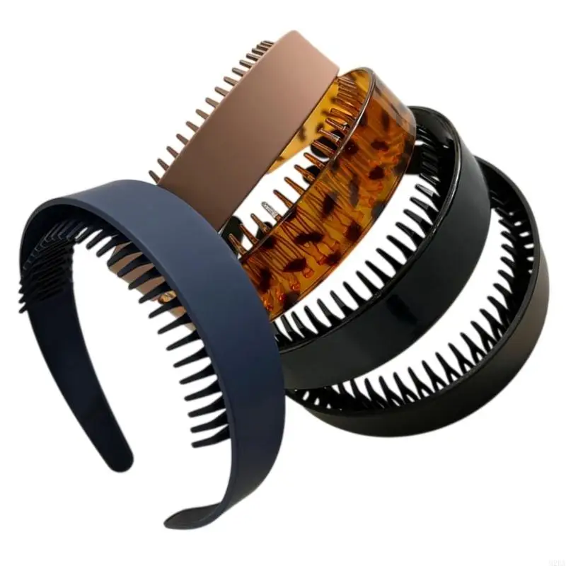 2026 New 5 Neutral-Tone Headbands for Ladies, Wide Toothed Hair Accessories with Black and Taupe Looks for Commuting, Office