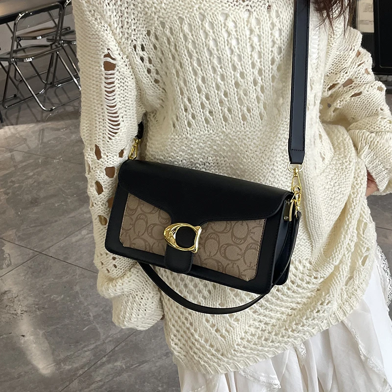 

Элегантная кожаная сумка-мессенджер люксового бренда для женщин, шикарная сумка через плечо от известного дизайнера, женская большая сумка