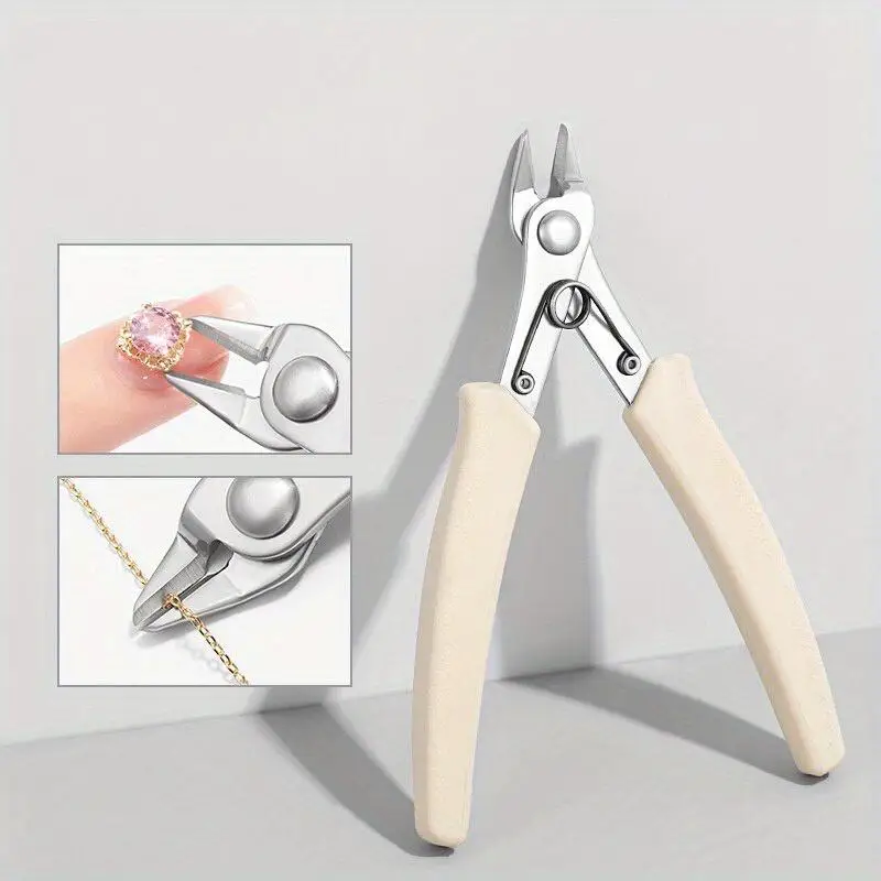 1Pc Flat Nose Diamond Removal Pliers Metal Chain Cutting Tool High Force Zircon Jewelry Cutter Small Clipper for Jewelry Repair