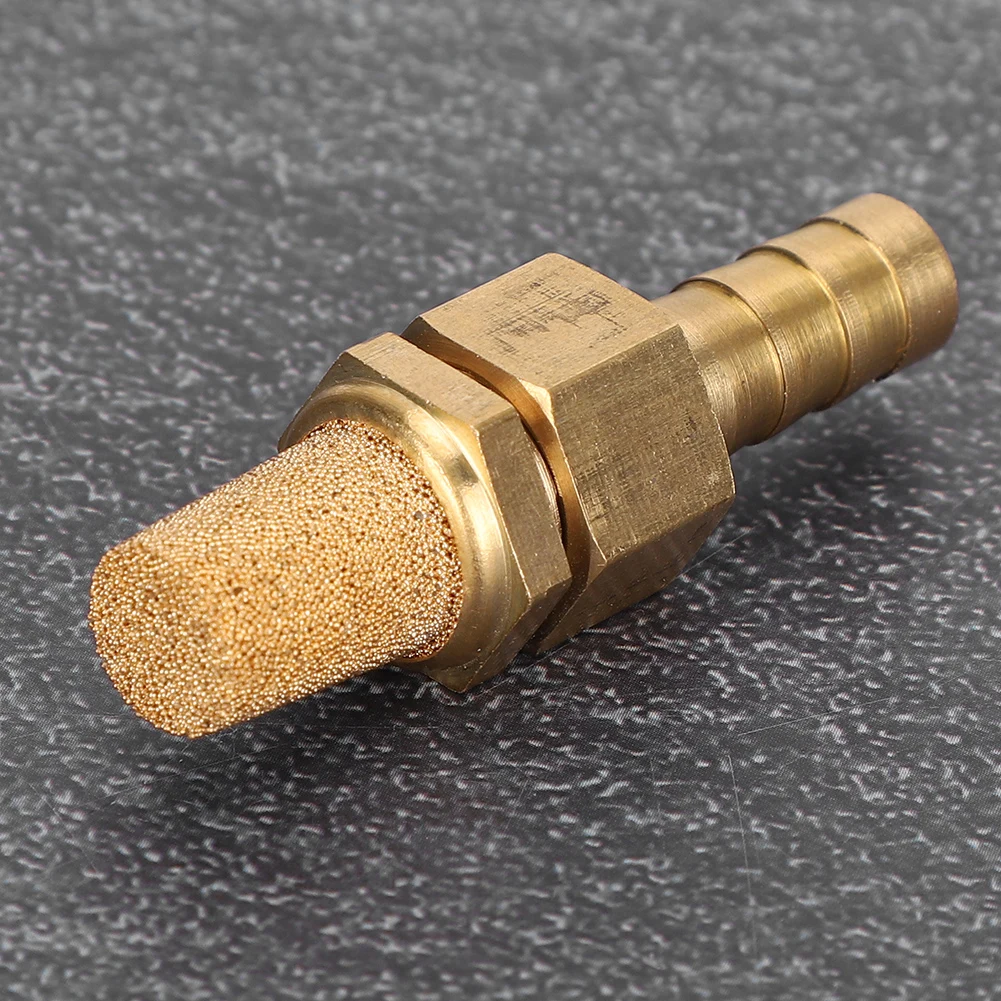 Brass Bubble Stone Air Stone Diffuser Brass Barbed Hose Fitting Aerator Air Stone Gold Tone Sintered Filter Tip