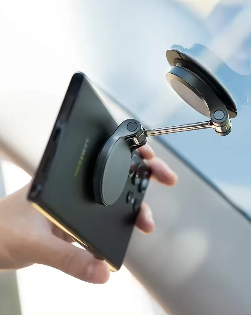 

Складной магнитный автомобильный держатель, магнитный автомобильный кронштейн, подставка для смартфона в автомобиле для iPhone 15 14 13 Samsung