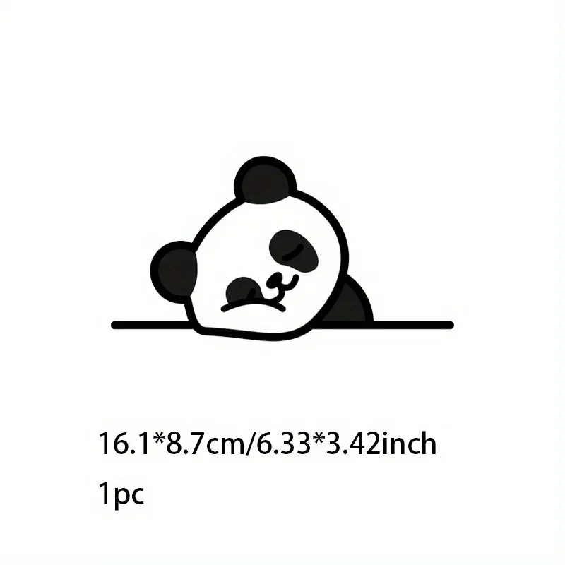 Stile carino: decalcomania per auto a tema "Sleepy Panda", adesivo per auto in piedi, articolo distintivo per lo styling automobilistico