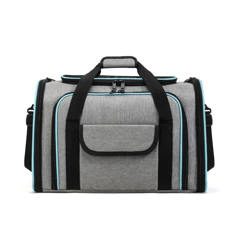 

Portable Handheld Pet Tote Adjustable Large Capacity Backpack with Oxford Fabric and Polyester Pet Carrier Bag
