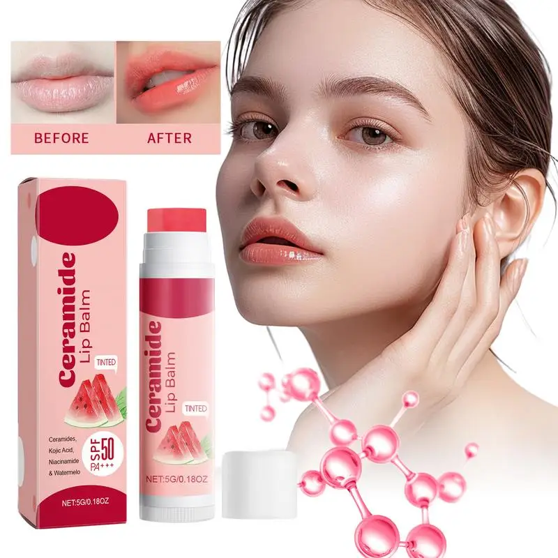 Tinted Lip Balm Long-Lasting Hydrating Lip Care Non-Irritating Lip Repair Stick Natural Color Lip Care Makeup  For Adults