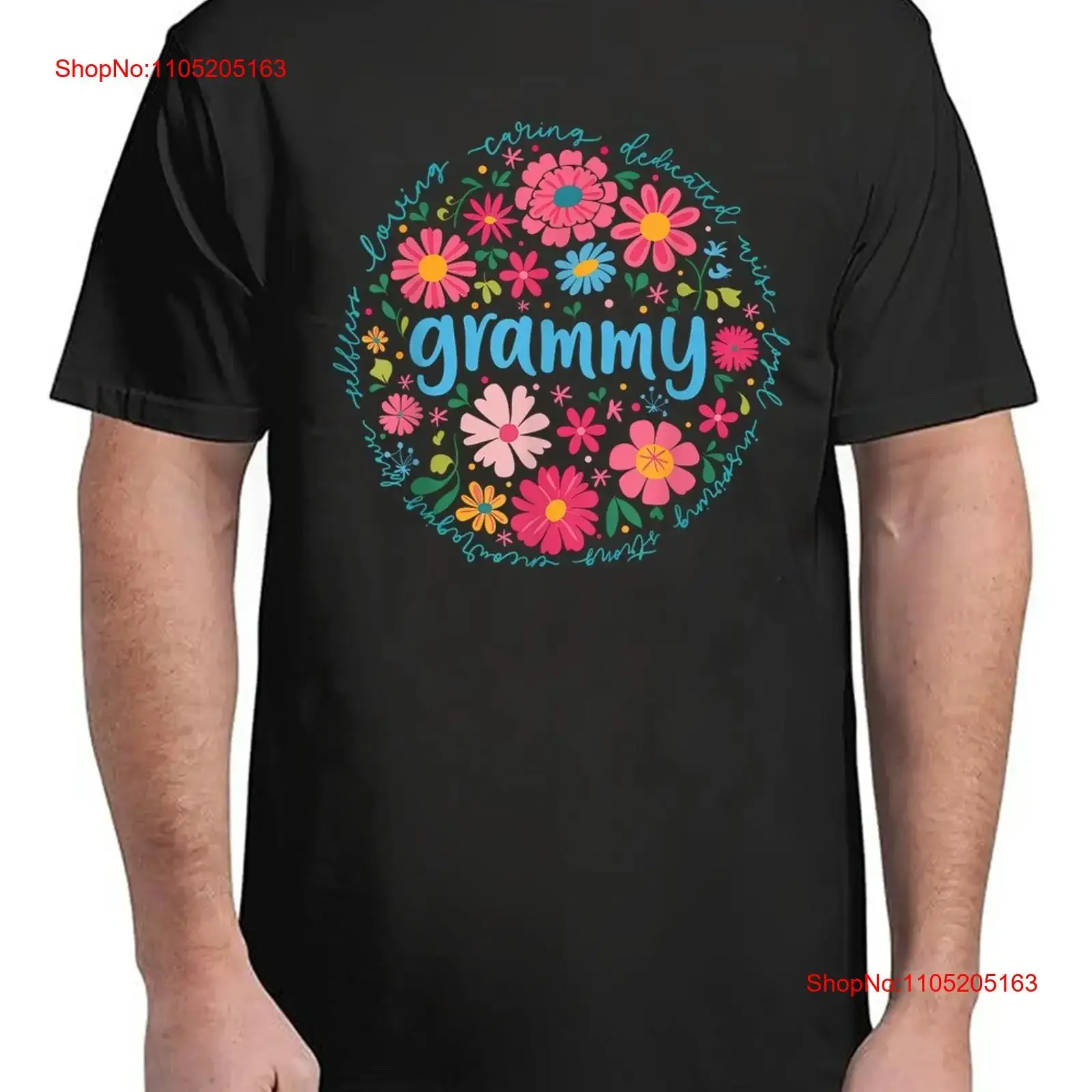 Grammy Mothers Day For Grandma Wildflower Floral Women T Shirt adult S 4XL vintage Washed fashion Soft Stretched graphic