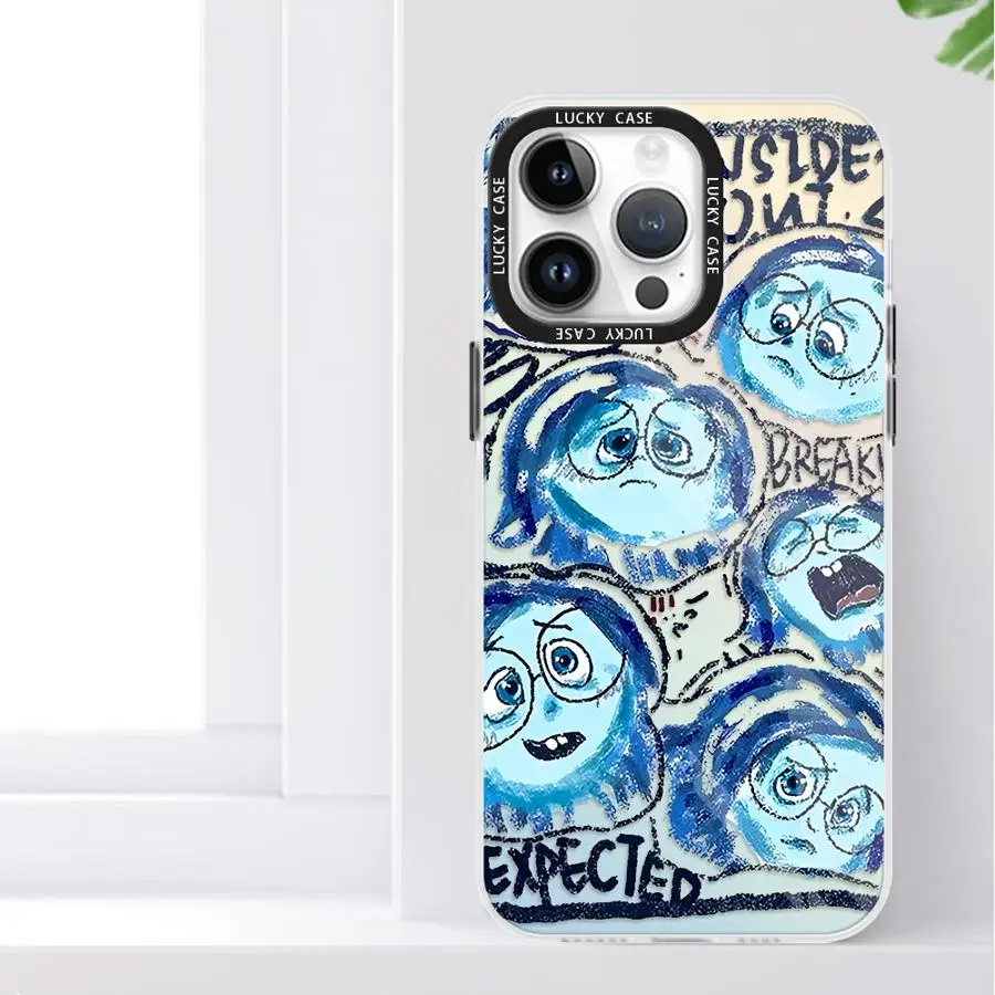 Disney Inside Out 2 Case for Redmi Note 9 9T 10C 11 Pro 10 11 Pro Plus 5G 12C 10 Pro 9A 12 4G Gradient Powder Cover