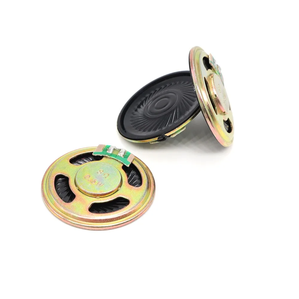 

50PCS 40mm iron shell ultra-thin inner magnetic speaker, 8 ohms, 0.5w megaphone radio speaker