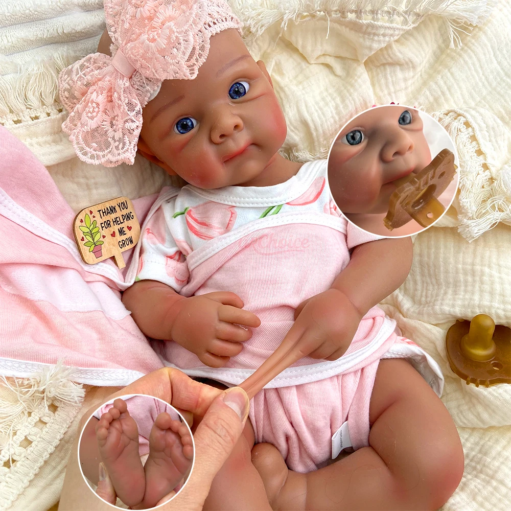 

50cm Full Soft Can Open Mouth Girl Silicone Reborn Baby Lifelike Movie Prop Realistic Texture for Film Production & TV Shoots