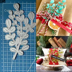 Lucky Goddess Metal Cutting Dies Eucalyptu Branches Diy Scrapbooking Photo Album Decorative Embossing Paper Card Crafts