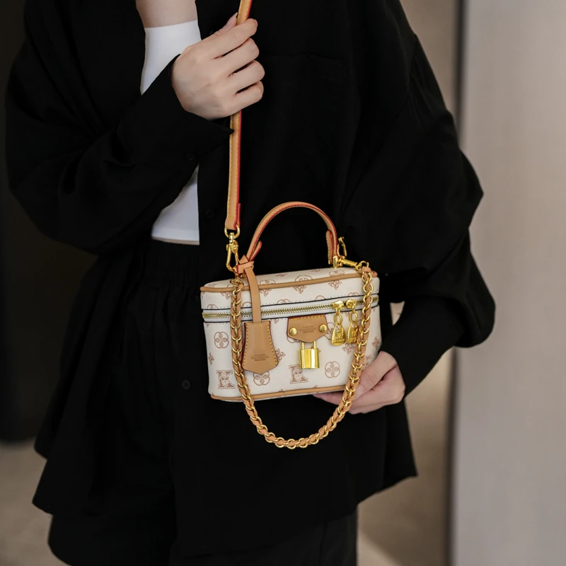 

Classic Elegant Leather Crossbody Bag: Women's Designer Inspired Shoulder Handbag, Chic Messenger Style Ladies Purse