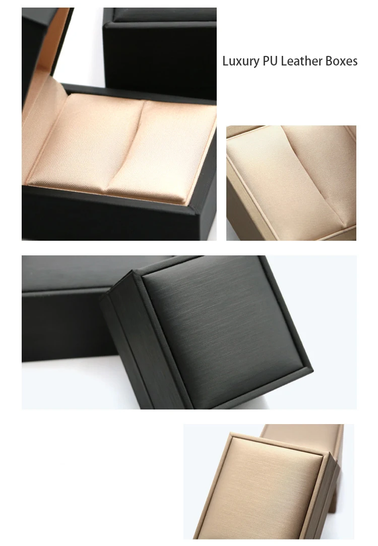 Embalaje de joyería de lujo, caja de joyería con logotipo de aluminio personalizado, caja de collar grande, conjunto de joyería