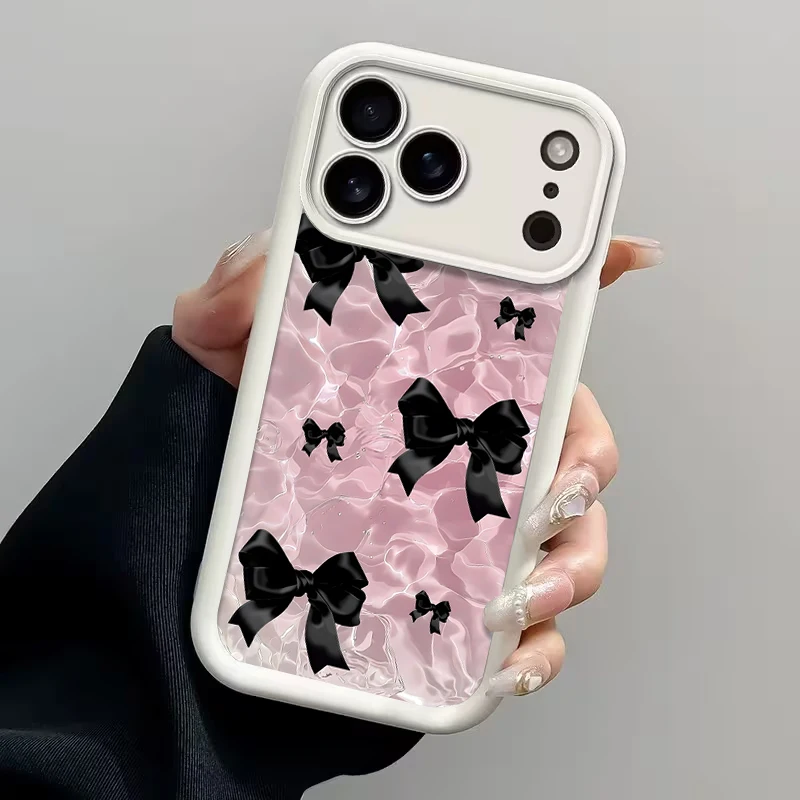 

Aesthetic Mesh Cute Girly Pattern Phone Case For iPhone 15 17 16 14 13 12 11 Pro Max 7 8 Plus XS XR X Silicone Shockproof Funda