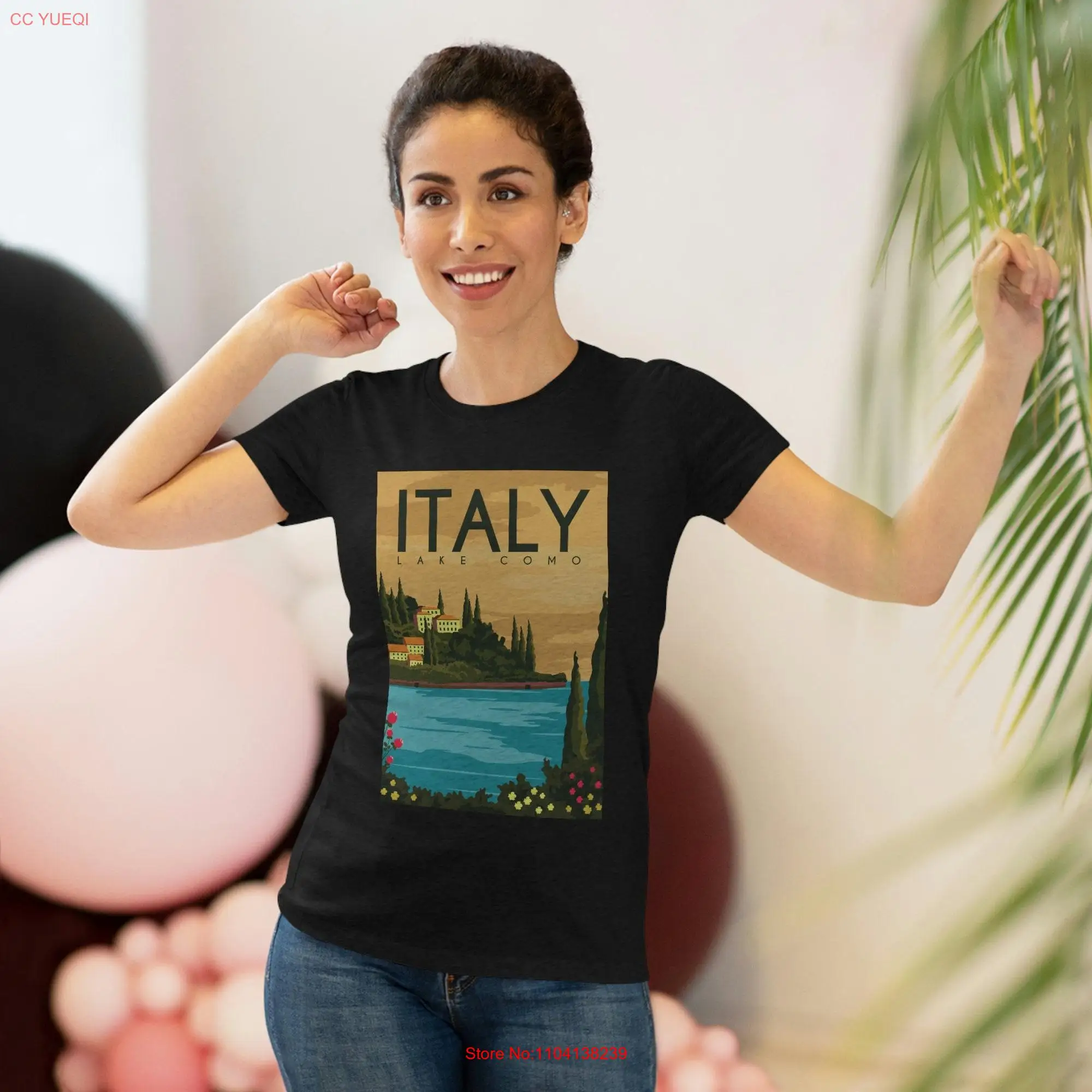 Italy Vintage Poster T shirt long or short sleeves