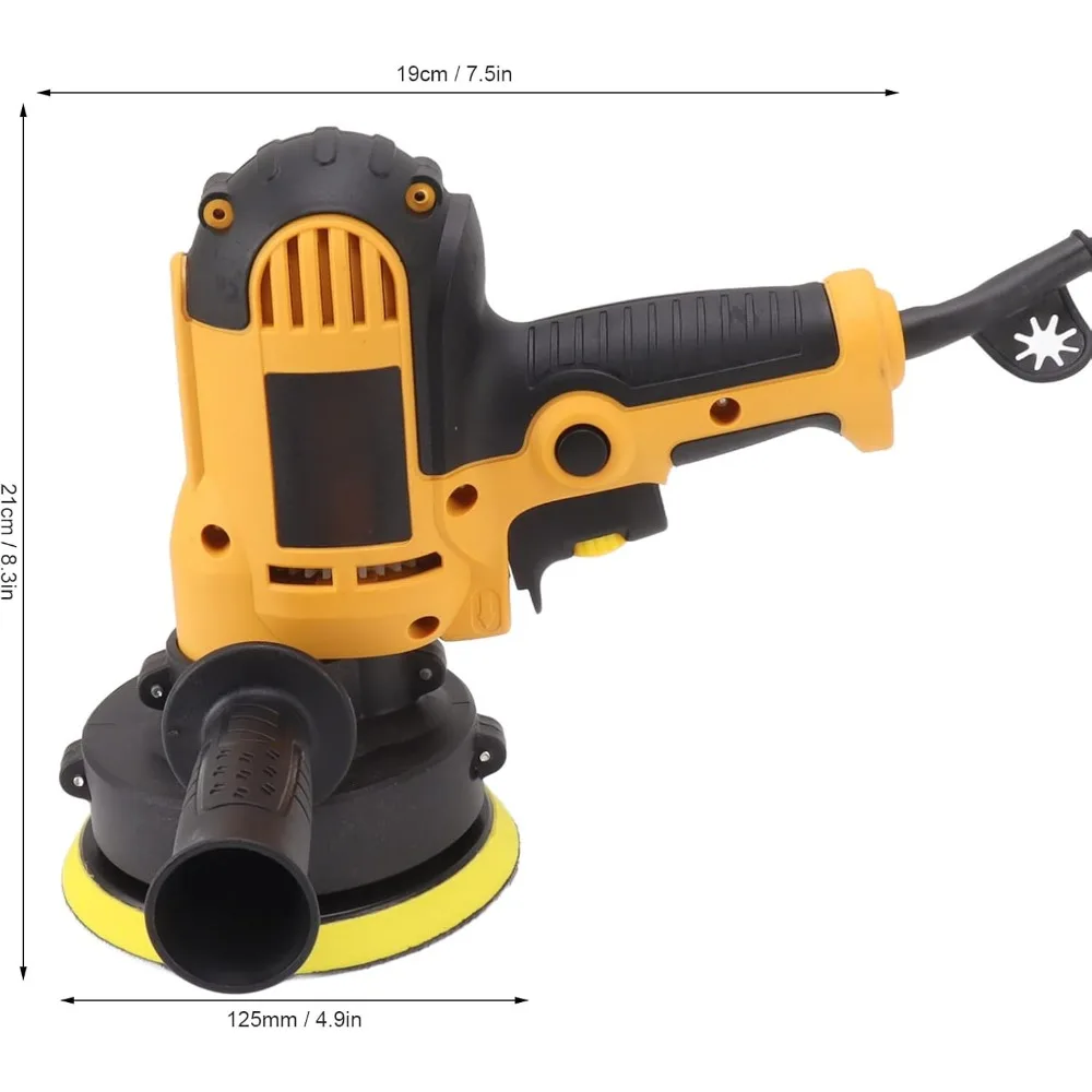 BestAlice-pulidor de búfer para coche eléctrico, pulidor de búfer para coche de 7x8 pulgadas, máquina lijadora orbital de 14 Uds., cambio de velocidad