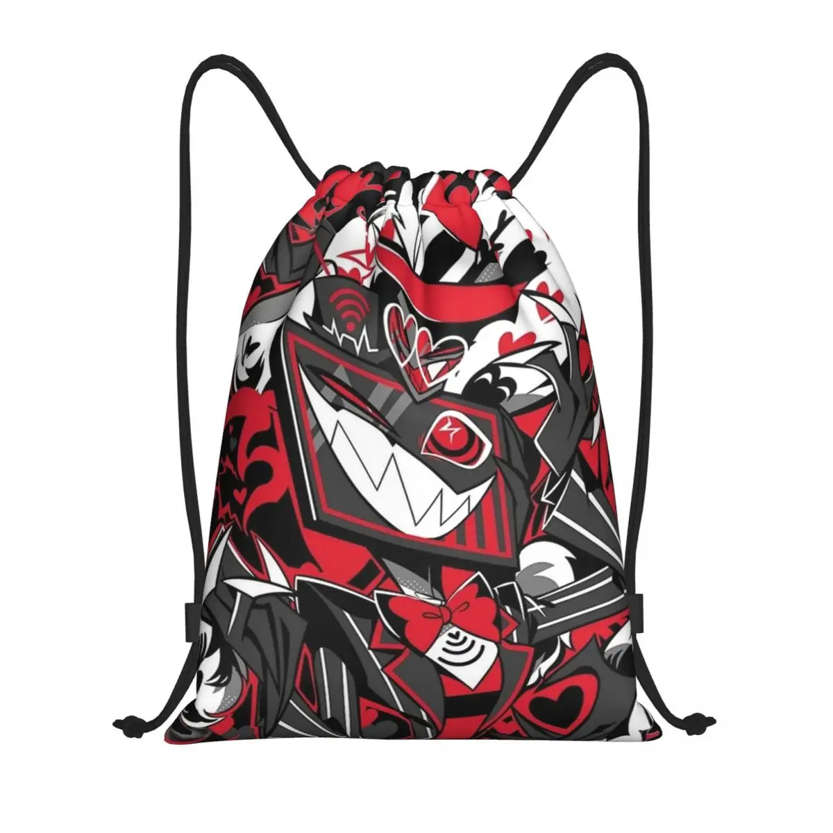 Hazbins Hotels Vox Drawstring Bags Sports Backpack Gym Sackpack String Bag for Running