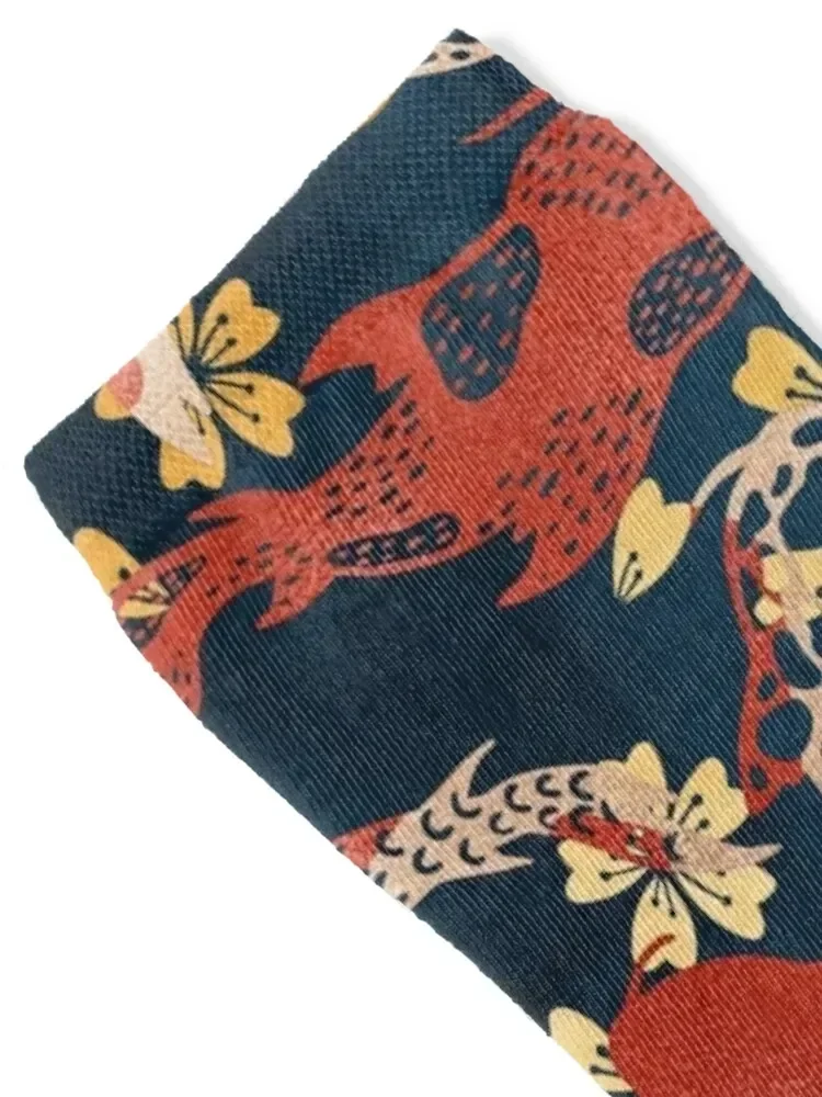 Kyoto koi fish pattern Socks happy new in's Boy Socks Women's