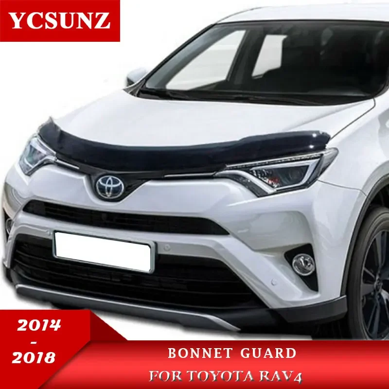 

Bonnet Guard For Toyota Rav4 2014 2015 2016 2017 2018 Hood Deflector Bug Shield Tinted Guard Car Exterior Accessories YCSUNZ