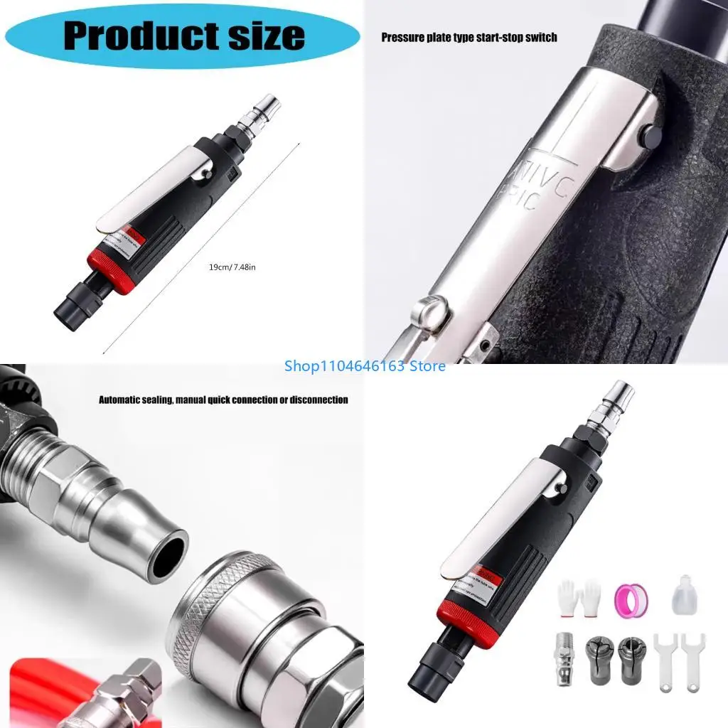 Pneumatic Engraving Device 90 Degree Angled Nozzle High Torque Motor For Detailed Finishing