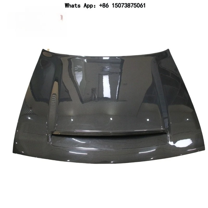 Wet Carbon Fiber Single-Vent Hood for Dodge Challenger Front Bonnet Engine Cover