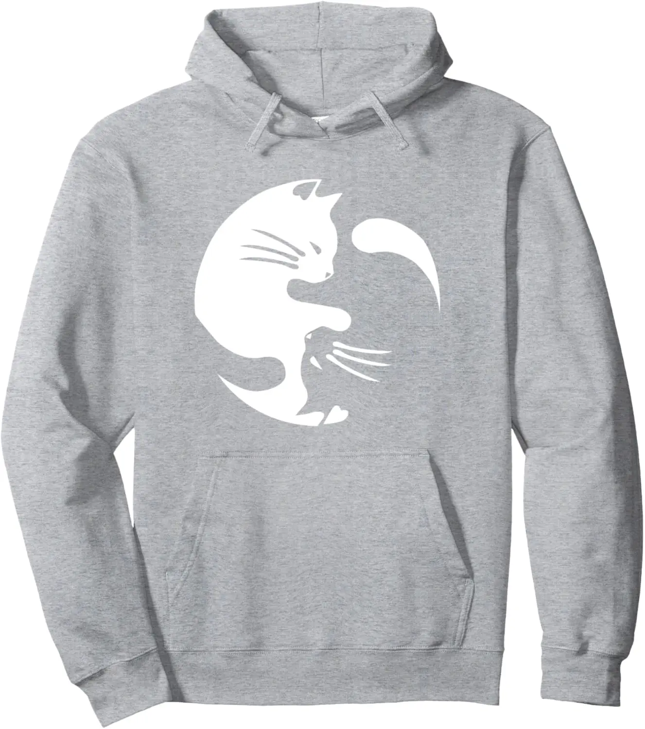 Cat Yin Yang Peace Loving Interconnected T-Shirt Gift Idea Pullover Hoodie Unisex Autumn Streetwear Tops Kawaii Clothes Tops