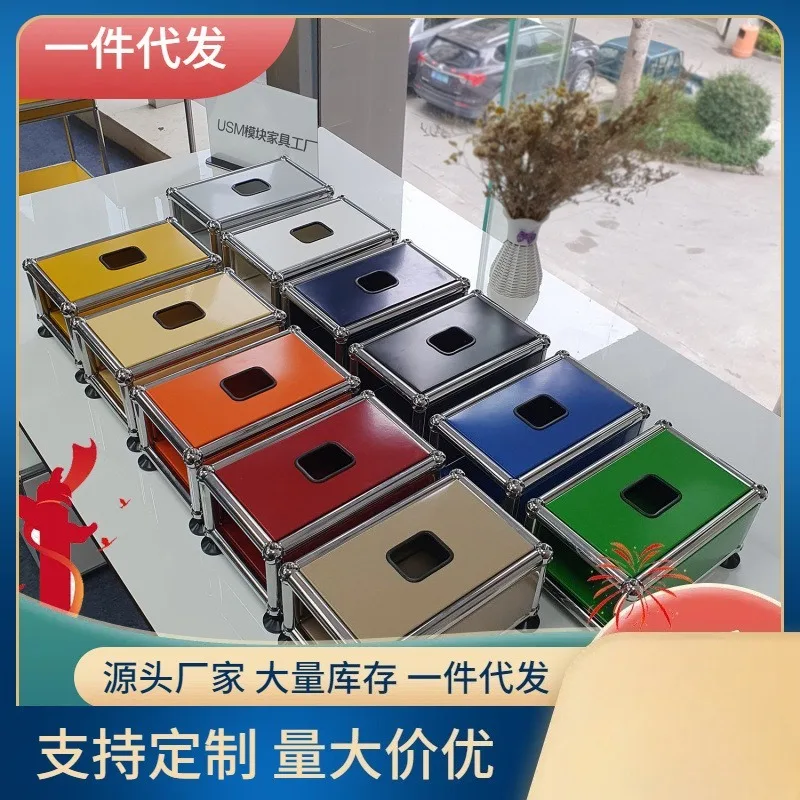 Internet celebrity usm stainless steel tissue box design waterproof high-end module combination tray