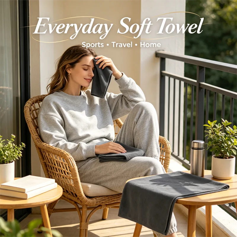 Household Towels Microfiber Fast-Drying Compact Sandproof Towel Lightweight for Beach Swim Yoga Gym Travel Sports Gear