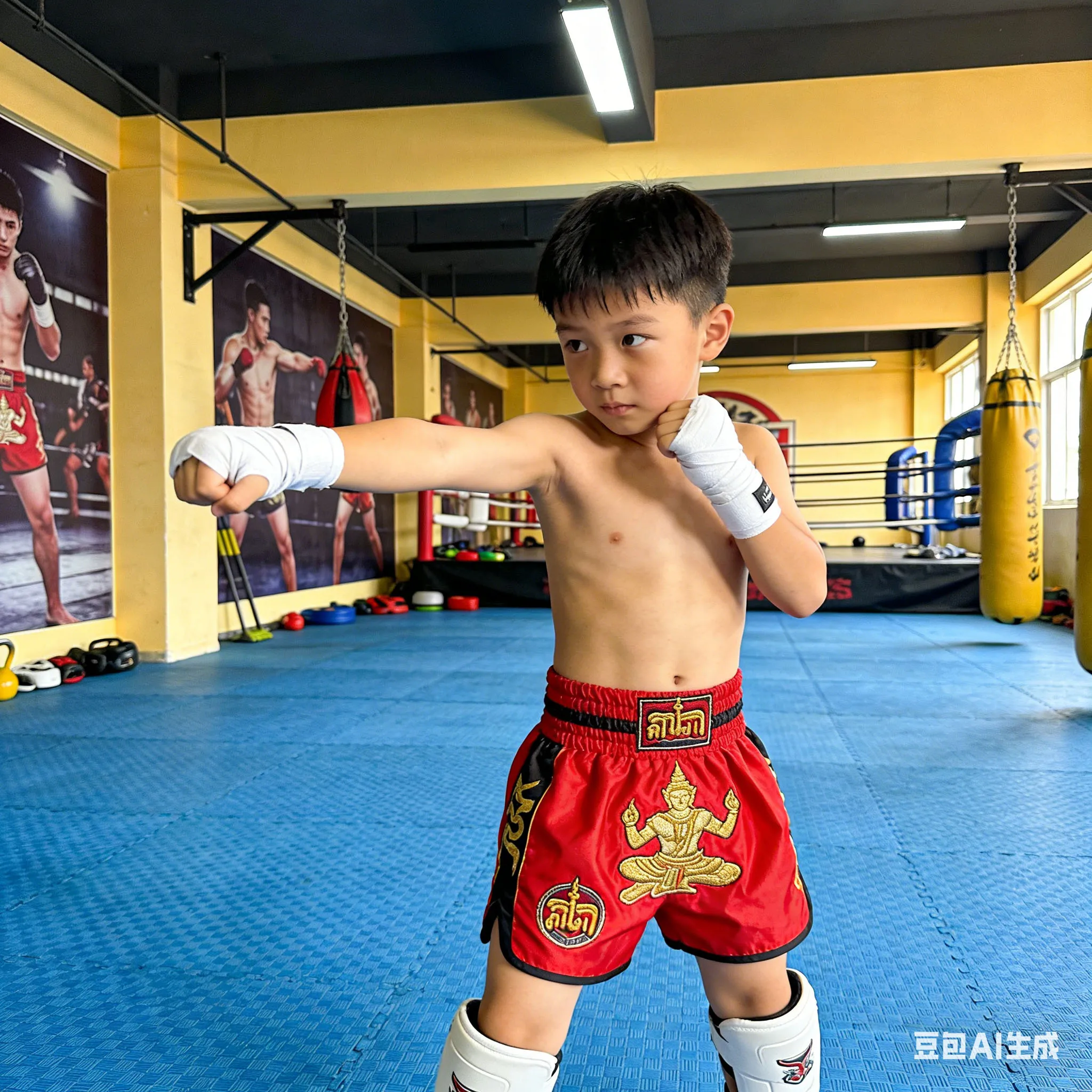 Muay Thai Shorts XS/S/M/L/XL/XXL Children's Summer Class Muay Thai Sanda Boxing Fighting Training Unisex Competition Clothing