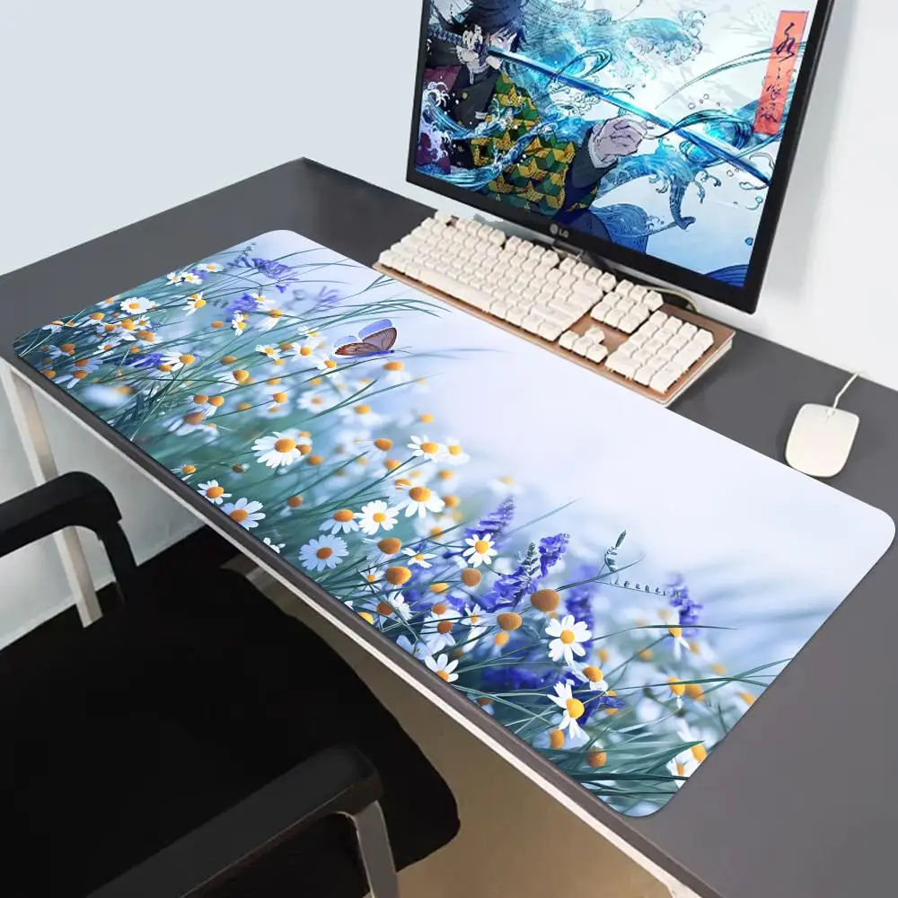 

HYBXAXC Butterfly Sunflower Mouse Pad Gamer XL Home Custom HD Mousepad XXL Desk Mats Soft Office Carpet Laptop Mice Pad