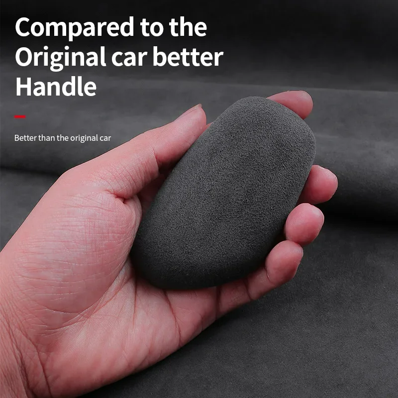 Car Gear Shift Head Knob Cover Italy Super Suede Gearbox Lever Decoration Sheath Shell For Geely Xingyue PREFACE Borui GE