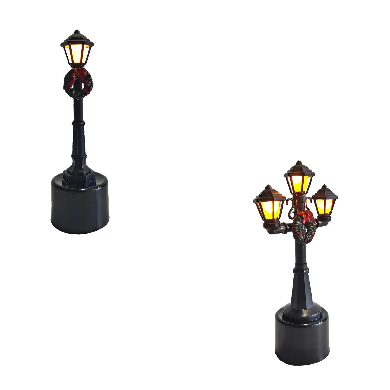 Luz de rua em miniatura modelo ornamento acessórios decoração 1/12 lâmpada de jardim