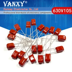 10 шт. 63V105J 1 uмкФ шаг 5 мм 63 в 105 1000nf CBB полипропиленовый пленочный конденсатор