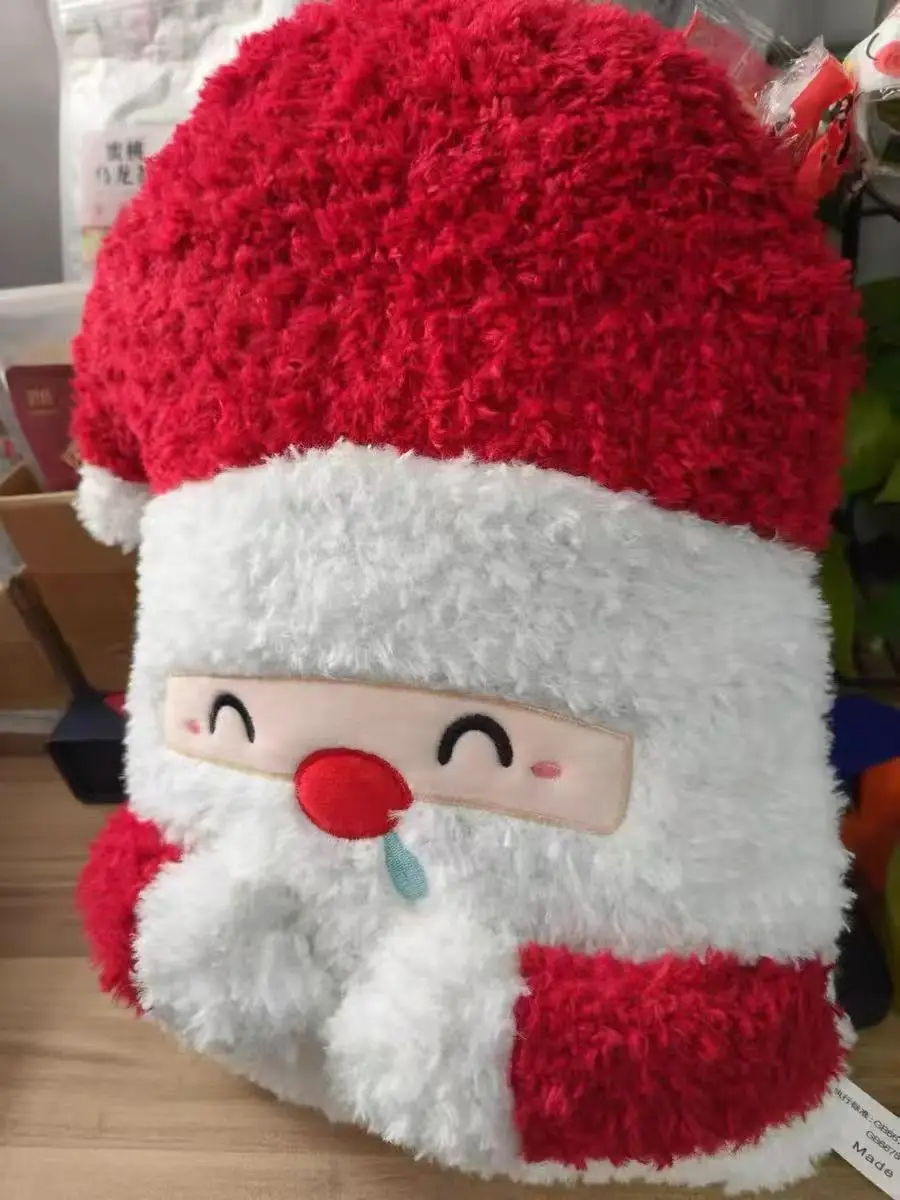 크리스마스 플러시 인형 산타클로스 베개 쿠션 축제 분위기 장식 사진 소품 휴일 선물