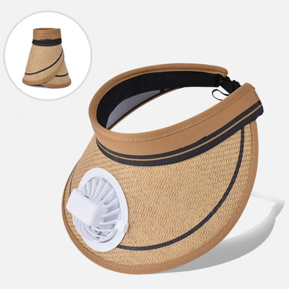 Summer Breeze Sun Hat Fan Hat for Women Usb Rechargeable Fan Sun Hat with Adjustable Straps for Uv Protection Beach for Comfort