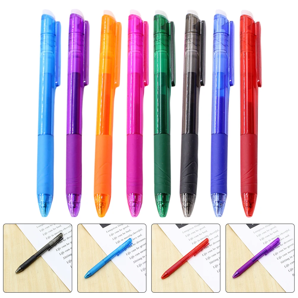 

Erasable Pens 0.5mm Plastic Gel Ballpoint White Board Color Smooth Writing Office Supplies Students