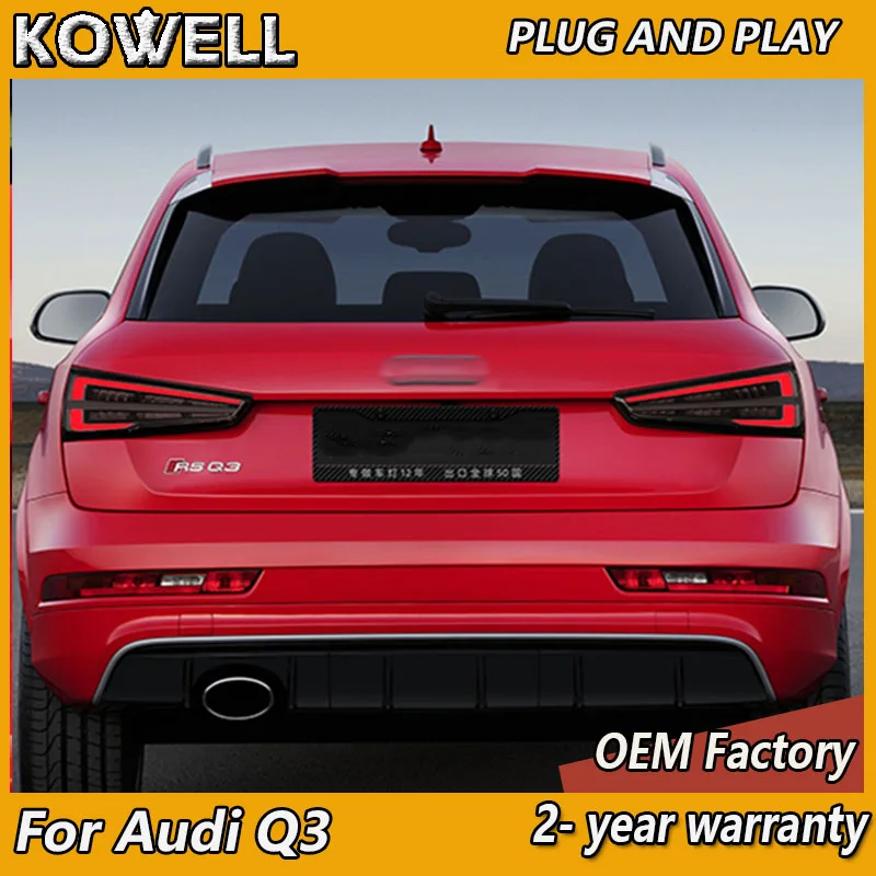 

Car Styling for Audi Q3 Tail Light 2013-2019 Q3 Taillights Rear DRL Fog Brake Reversing Turn Signal