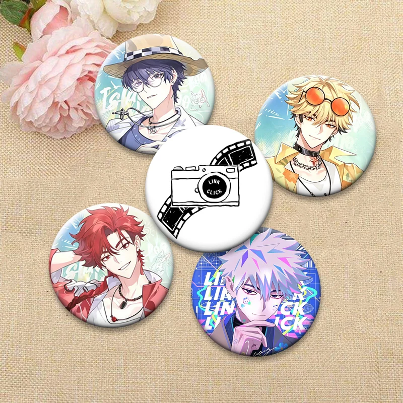 Cheng Xiaoshi,Lu Guang,Qiao Ling Cartoon Brooches Anime Link Click Badge Bag Decor Exquisite Round Lapel Pins Jewelry Gifts