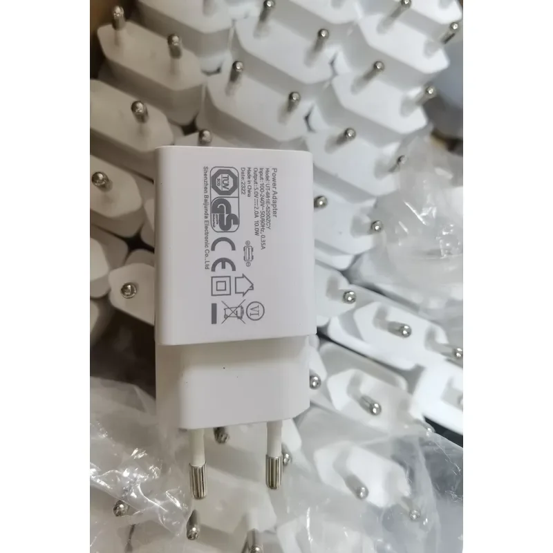 for Shenzhen Baijunda 5V2A European Standard Charger Model TR-10050200ZC Power Adapter EU Plug Wall Charger for Mobile