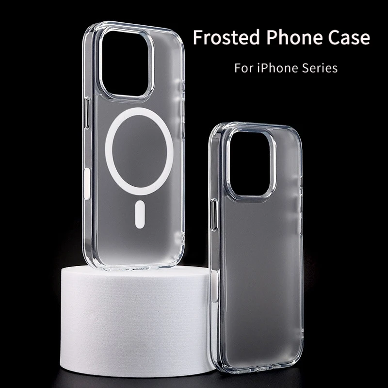 

Новинка 2025 года, матовый чехол Magsafe для iPhone 17 Pro Max, силиконовый чехол с кнопкой для фото, чехол 16, 15, чехлы, полное покрытие