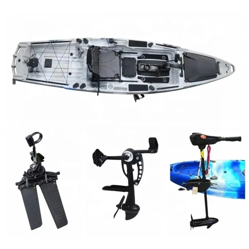 Sit on Top Fishing Pedal Kayak with Pedal Drive Motorized Touring Kayak/canoe Transparent Canoe