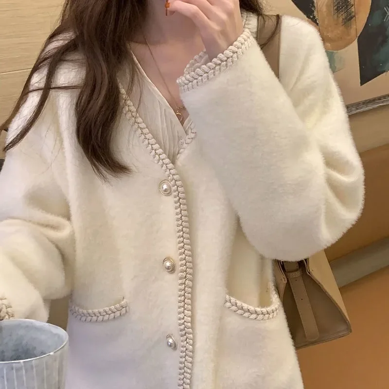 

Jackets Women Fashion Autumn Elegant Korean Style Lady Popular Casual Simple All-match Pockets Long Sleeve Chic Cozy Feminine