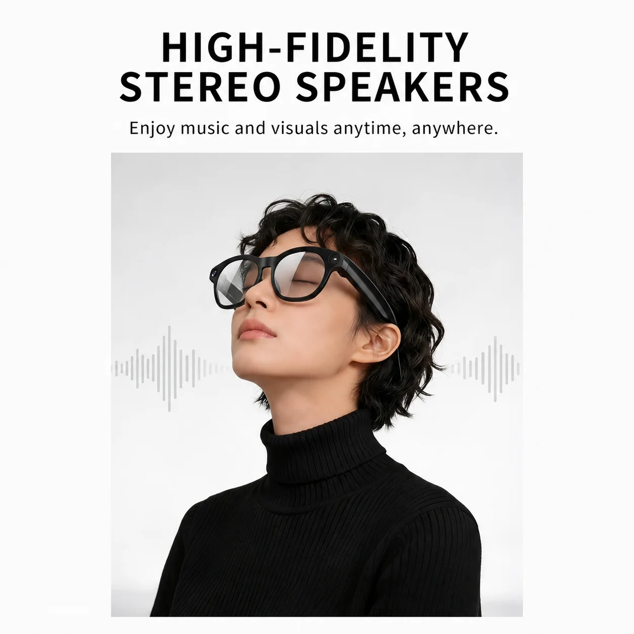 CY03 AI Smart Translation Glasses Real-time Audio Video Interpreter AI Large Model Voice Assistant Bluetooth Call Meeting
